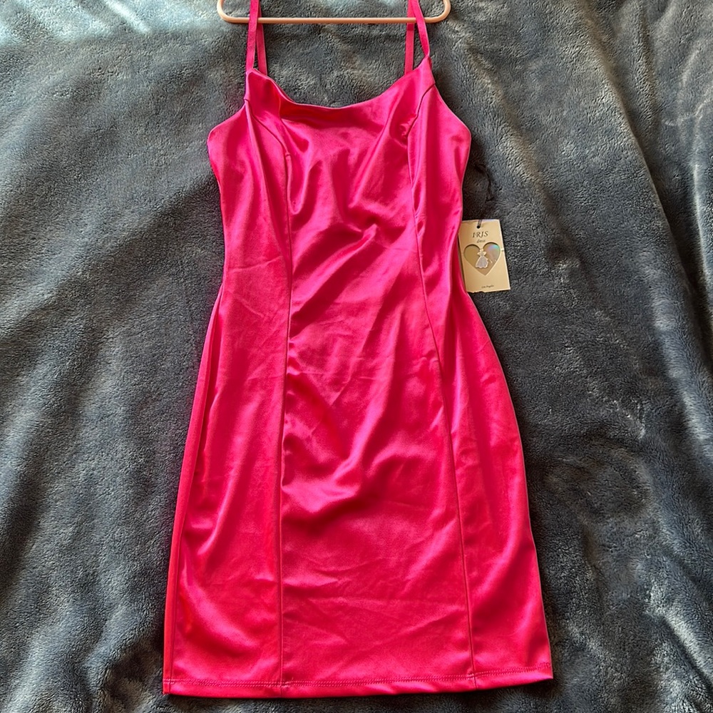 Satin pink dress for a friday night